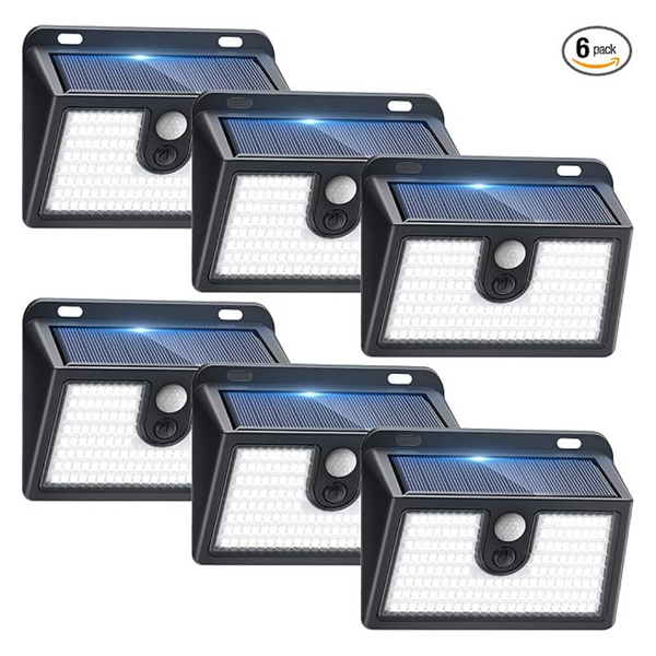 6-Pack 149-LED Motion Sensor Solar Security Lights