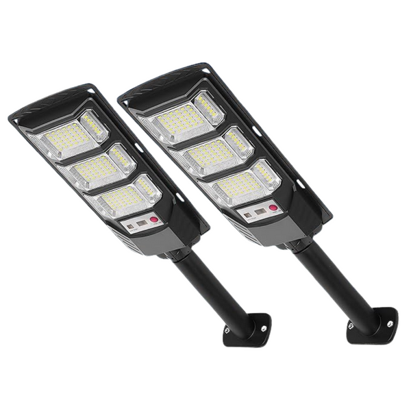 2-Pack 6500K Motion Sensor Solar Street Lights (144-Beads)