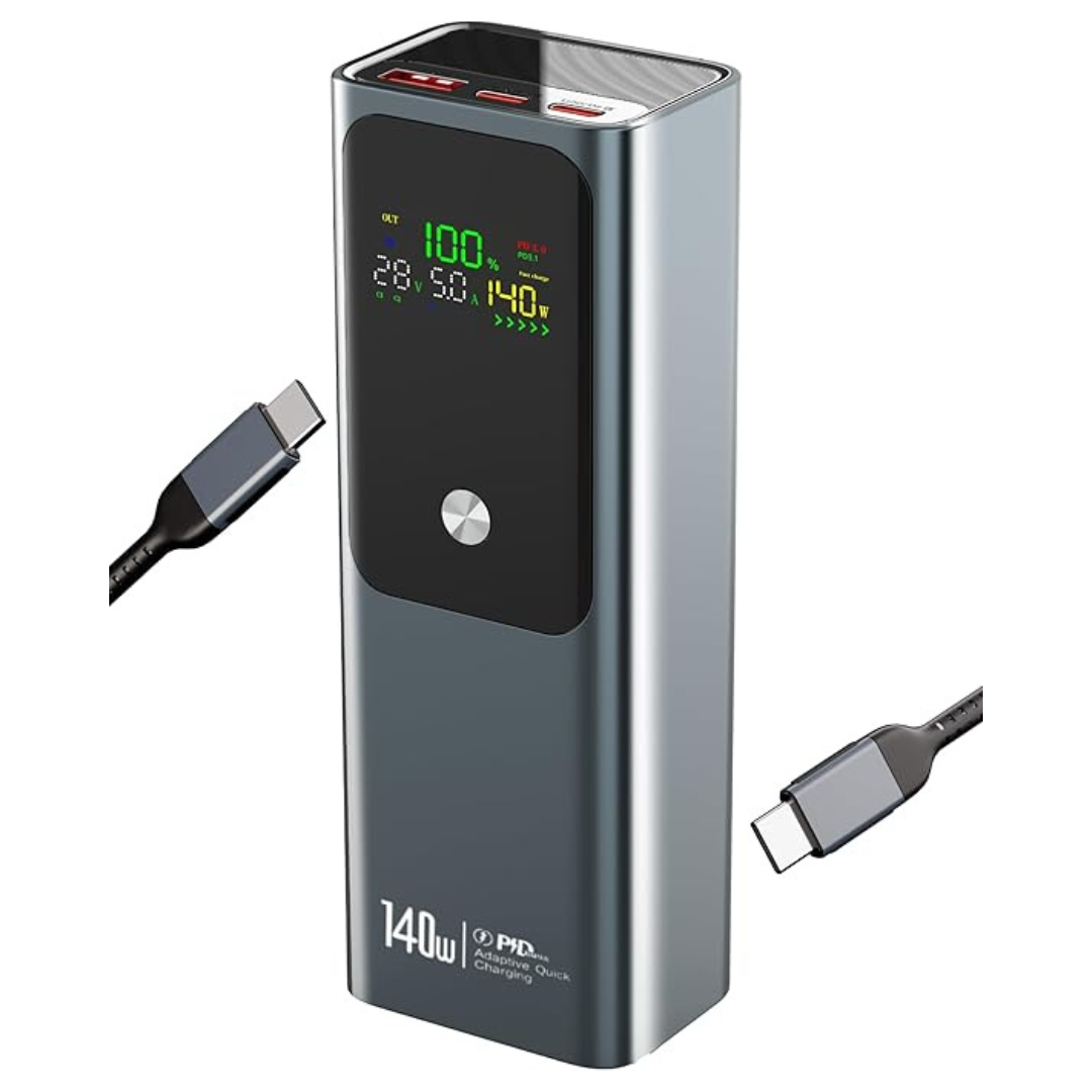 27000mAh 140W 3-Port USB-C Portable Power Bank