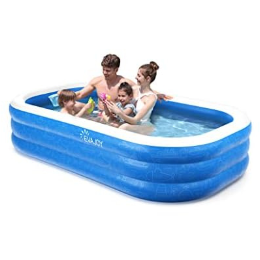 Evajoy 92'' x 56'' x 20'' BPA-Free Above Ground Inflatable Pool