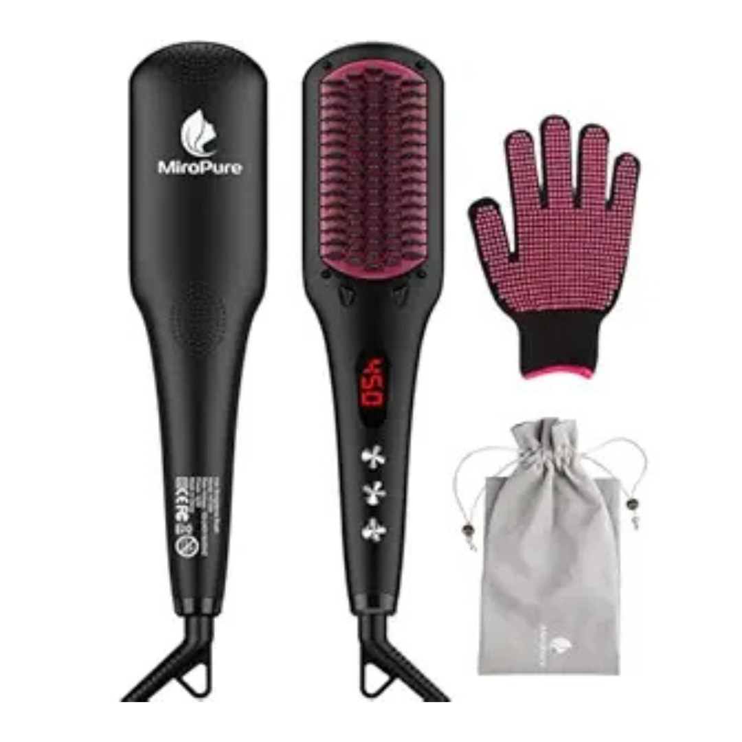 MiroPure 2-In-1 Enhanced Hair Straightener Brush