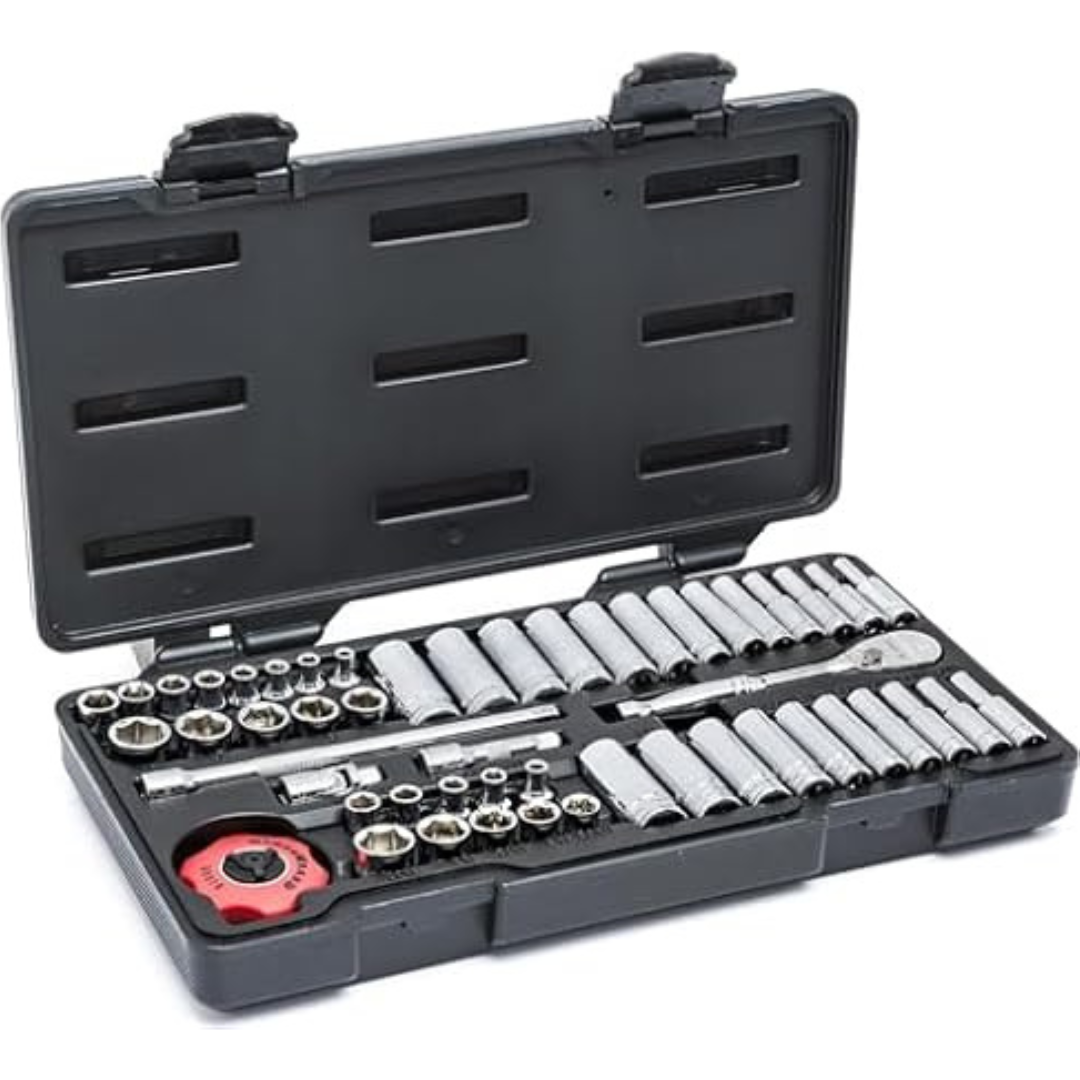 GEARWRENCH 51-Piece 1/4" Drive Standard & Deep SAE/Metric Mechanics Tool Set
