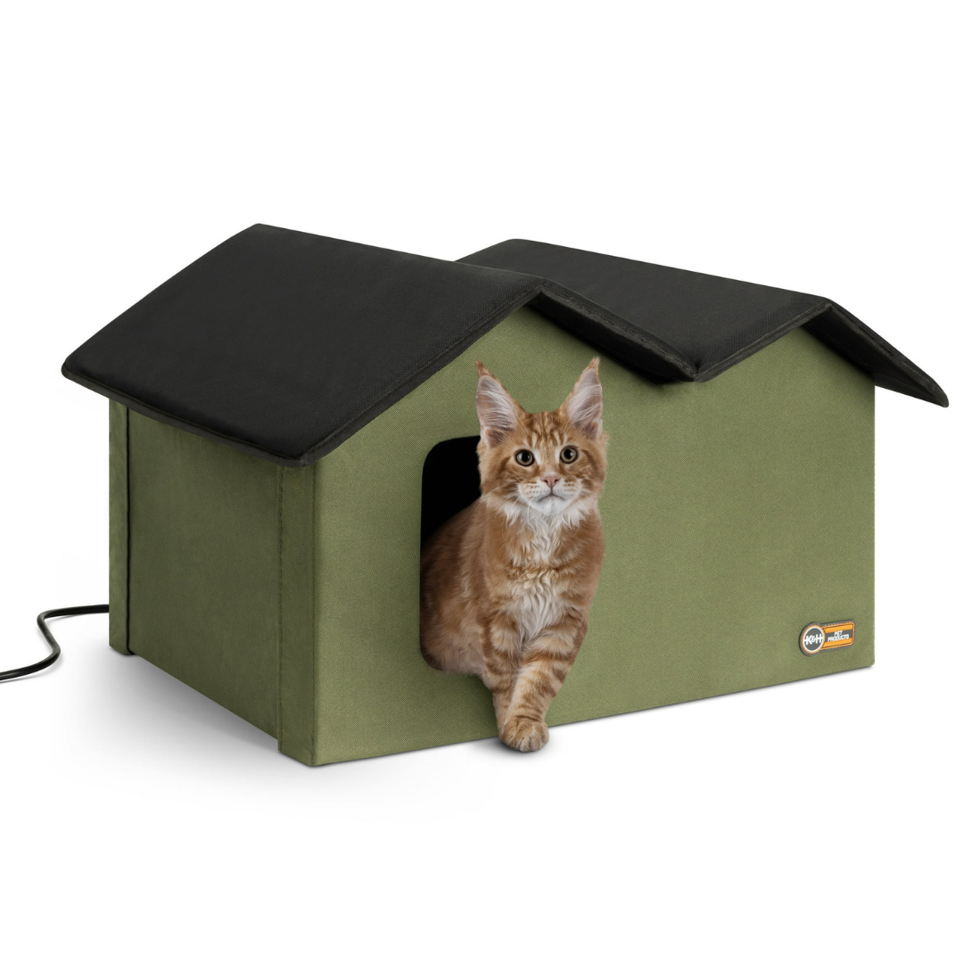 K&H Pet Products Extra-Wide Heated Outdoor Cat House