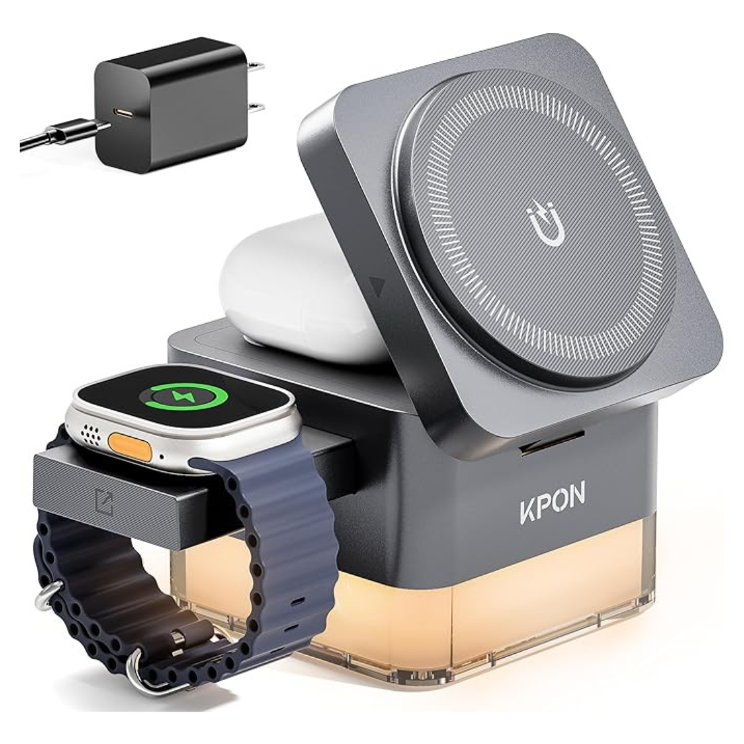 3-In-1 15W Foldable Magsafe Wireless Charger Stand