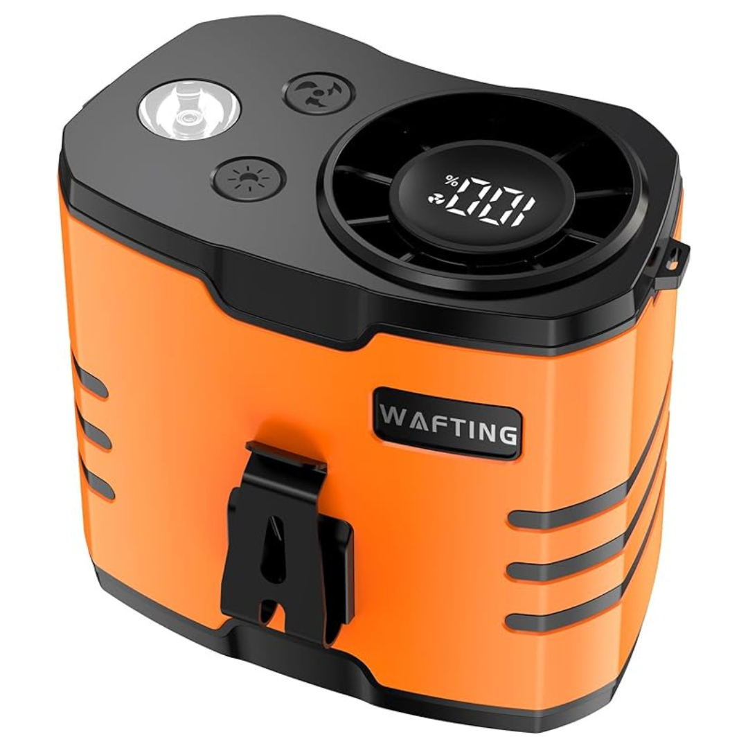 12000RPM 10000mAh 10-Speed Portable Waist Fan With LED Light