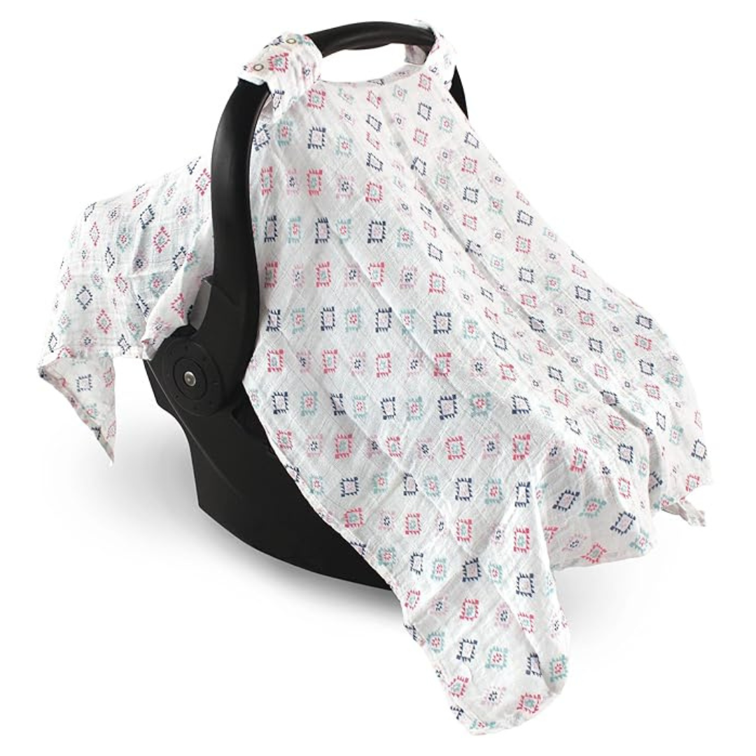 Hudson Baby Unisex Baby Muslin Cotton Car Seat & Stroller Canopy