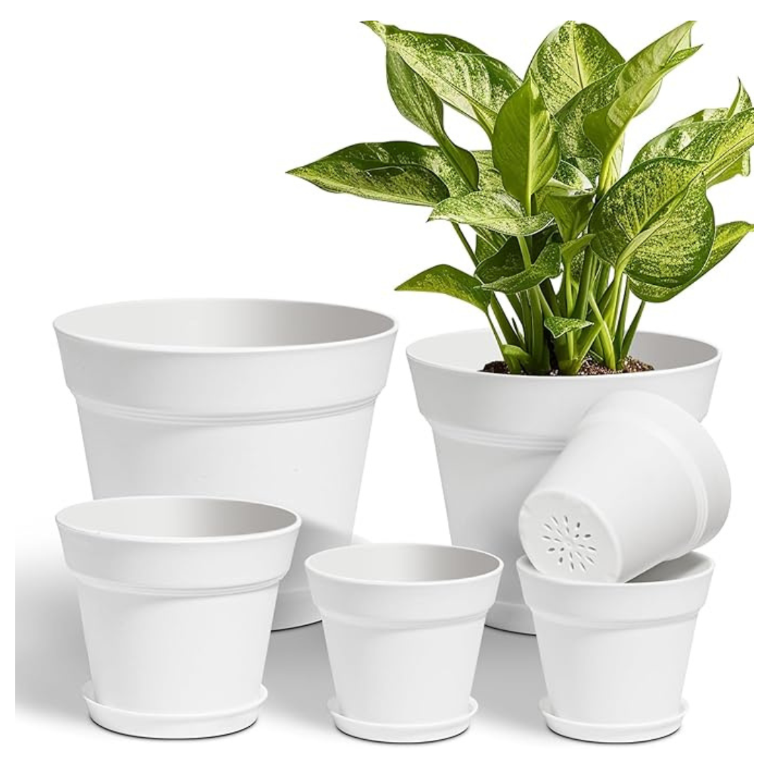 6-Piece T4U 4"/5"/6"/7" Flower Pots