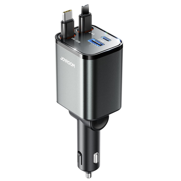 2025 Ultra-Compact 69W USB-C Retractable Car Charger