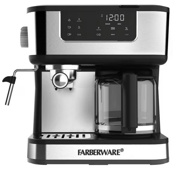 10-Cup Farberware Dual Brew Coffee + Espresso Machine