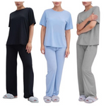 6-Piece Women's Silky Short Sleeve Lounge Pajama Sets
