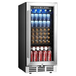 15" 127 Cans Under Counter Built-In Beverage Refrigerator