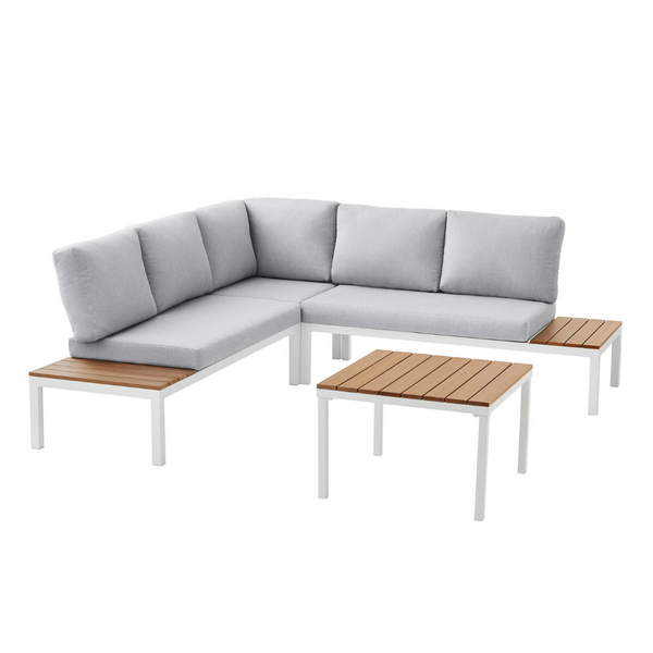 4-Piece Mainstays Oakleigh Seats 5 Outdoor Chaise Sectional Set With Table