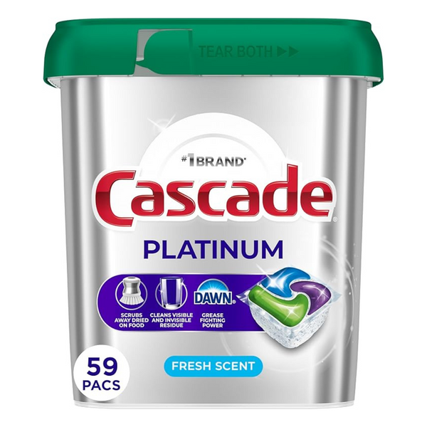 59-Count Cascade Platinum Dishwasher Pods