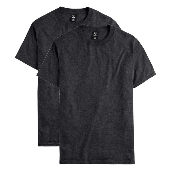 2-Pack Hanes Men's Short Sleeve Beefy Crewneck T-shirts (S-3XL)