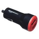 Amazon Basics 24W Two-Port USB-A Car Charger