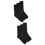 6-Pairs Of Reebok Men's Pro Series Lightweight Crew Socks (Black)
