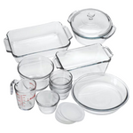 15-Piece Anchor Hocking Oven Basics Complete Glass Bakeware Set