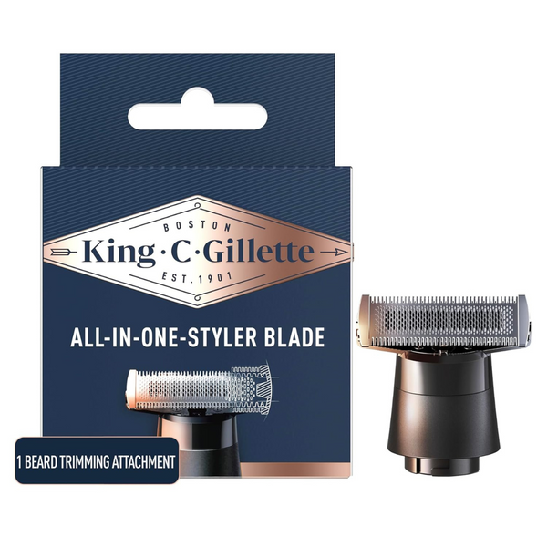 King C. Gillette All-in-One Styler Beard Trimmer Razor Refill W/4 Blades & 1 Cartridge