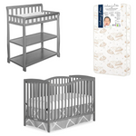 Dream On Me Convertible Crib W/ Changing Table & Mattress