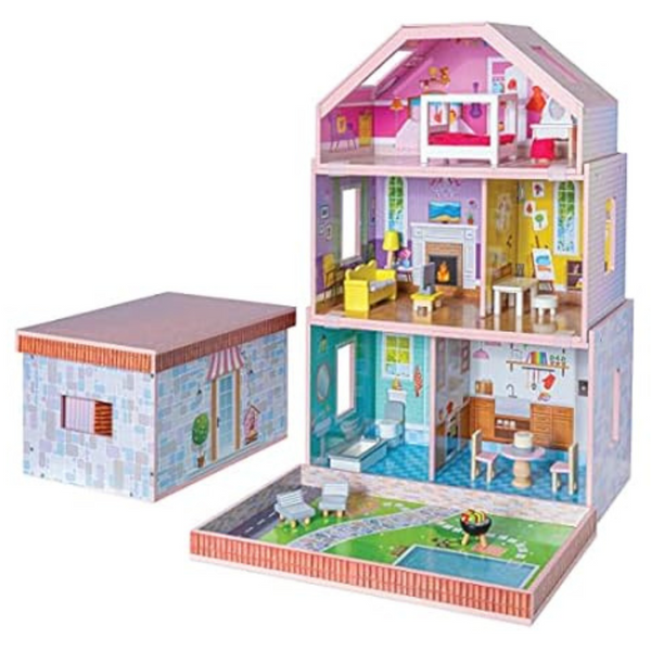 Milliard Wooden Kids Nesting Dollhouse