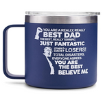 14oz Cessfle Funny Trump Dad Mug (Blue Gray)