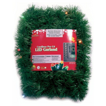 Brite Star Battery Operated 35 Lt 18ft LED Lighted Pine Garland