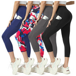 4-Pack Women's High-Waisted Tummy Control Workout Leggings