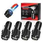 4-Pack 3 LED Rechargeable Portable Mini Flashlights