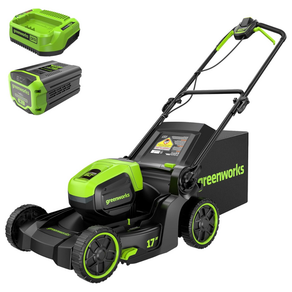 Greenworks 60V 17" Cordless Electric Push Lawn Mower