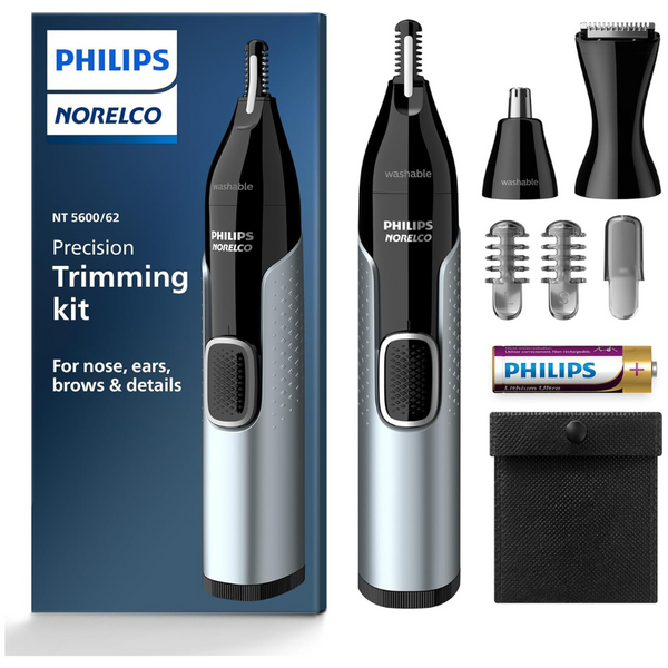 Philips Norelco Nose Trimmer 5000 for Nose, Ears, Eyebrows (NT5600/62)