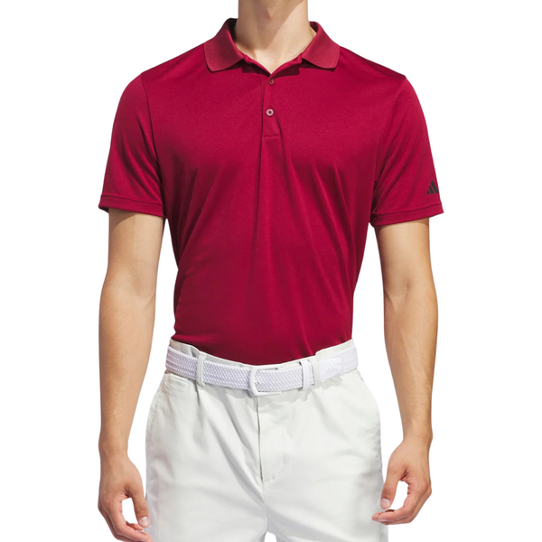 Adidas Men's Core Performance Primegreen Polo Shirt (Collegiate Burgundy)