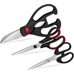 3-Pack All Purpose Stainless Steel Sharp Kitchen Shears Set