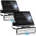 2-Pack 4000Lm IP67 Waterproof Solar Flood Lights