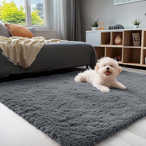 4ft x 5.9ft Machine Washable Soft Fluffy Shaggy Area Rugs