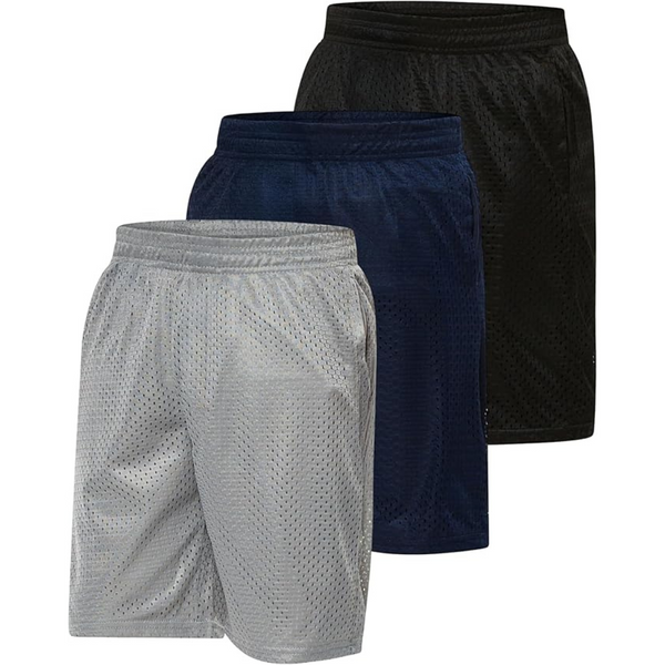 3-Pack Ultra Performance Boy's Mesh Athletic Youth Basketball Short's