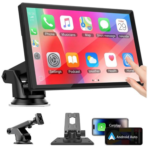 Qulokar 7" Car Stereo With Wireless Carplay & Android Auto