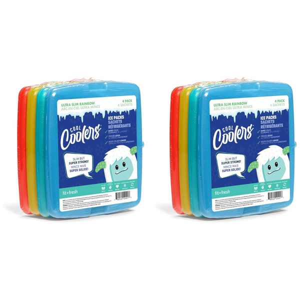 8-Pack (2 x 4-ct) Cool Coolers By Fit & Fresh Slim Ice Pack