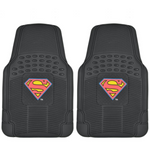 2-Piece 27" x 18" Warner Bros DC Comics Superman Rubber Car Mats