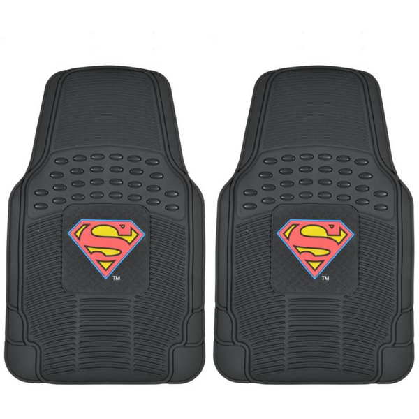 2-Piece 27" x 18" Warner Bros DC Comics Superman Rubber Car Mats