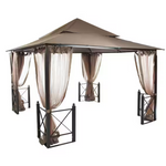 Hampton Bay 12ft. x 12ft. Outdoor Patio Harbor Gazebo (Tan)