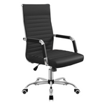 PU Leather Mid-Back Executive Swivel Arm Chair