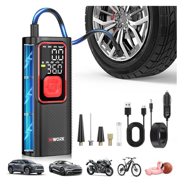 Hiwork 150 PSI Tire Inflator Portable Air Compressor