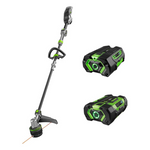 EGO Kit Power+ 16" Li-Ion Cordless Straight Shaft String Trimmer W/4.0Ah Battery, 2.5Ah Battery & Charger