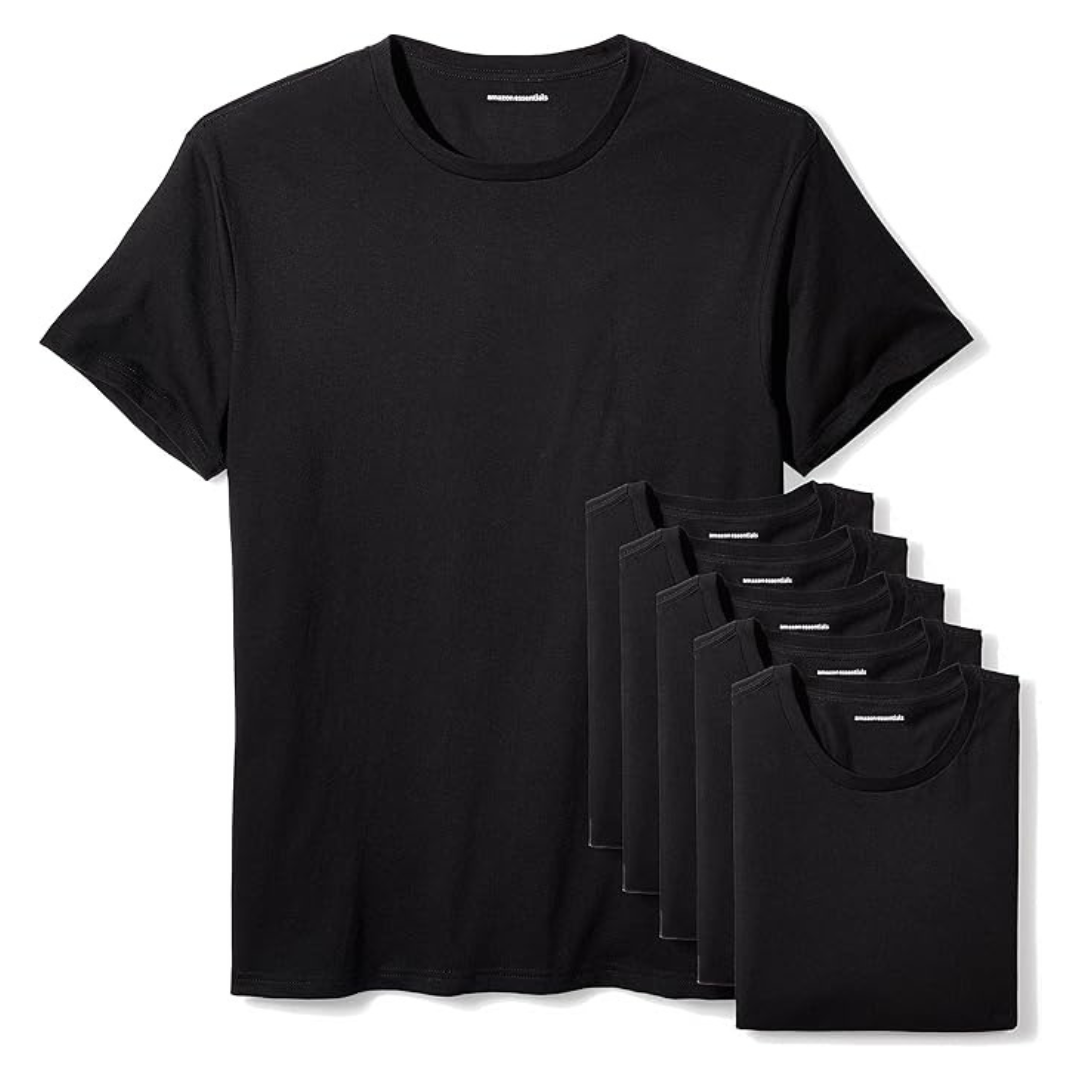6-Pack Amazon Essentials Men's T-Shirts (2 Colors)