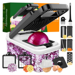12-In-1 Multifunctional 7-Blades Vegetable Chopper W/ Container & Lid