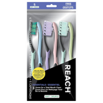 6-Count REACH Essentials Soft Bristles Toothbrush With Toothbrush Caps