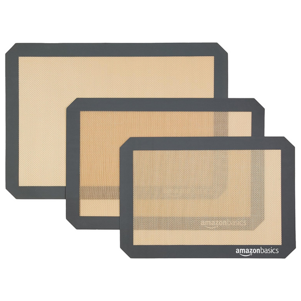 3-Pack AmazonBasics Silicone Non-Stick Food Safe Baking Mats