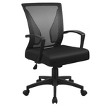 Furmax Mid Back Swivel Office Desk Chair With Lumbar Support