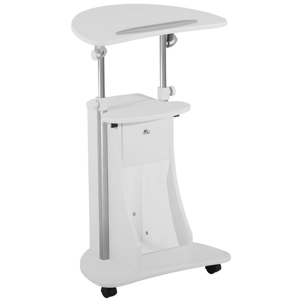 Techni Mobili Adjustable Height Rolling Laptop Cart With Storage