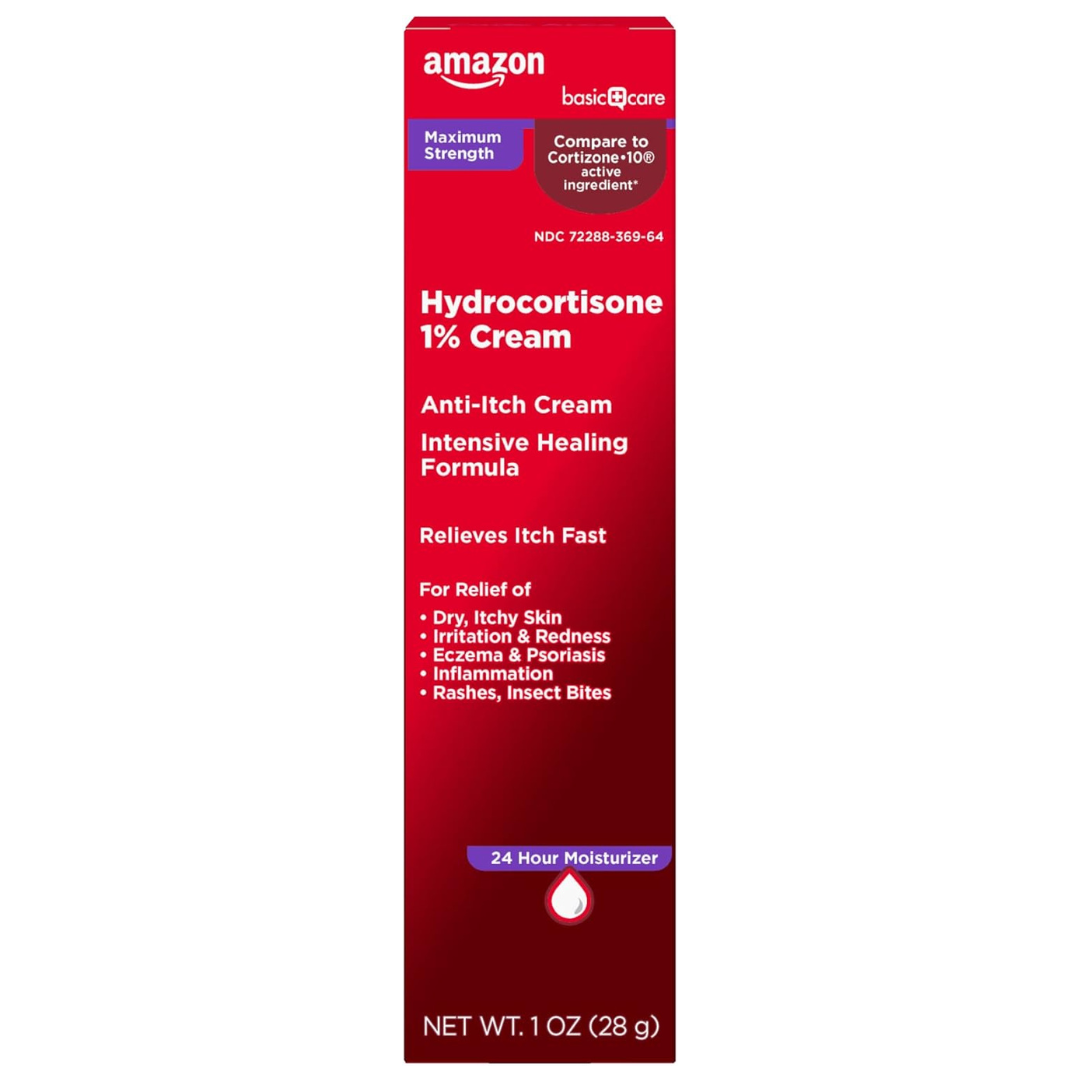 Amazon Basic Care Hydrocortisone Maximum Strength Anti-Itch Cream